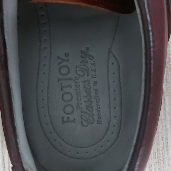 NWOB FootJoy Spikeless Golf Oxford Lace Up Shoes Brown And Black Size 10 - Picture 8 of 10